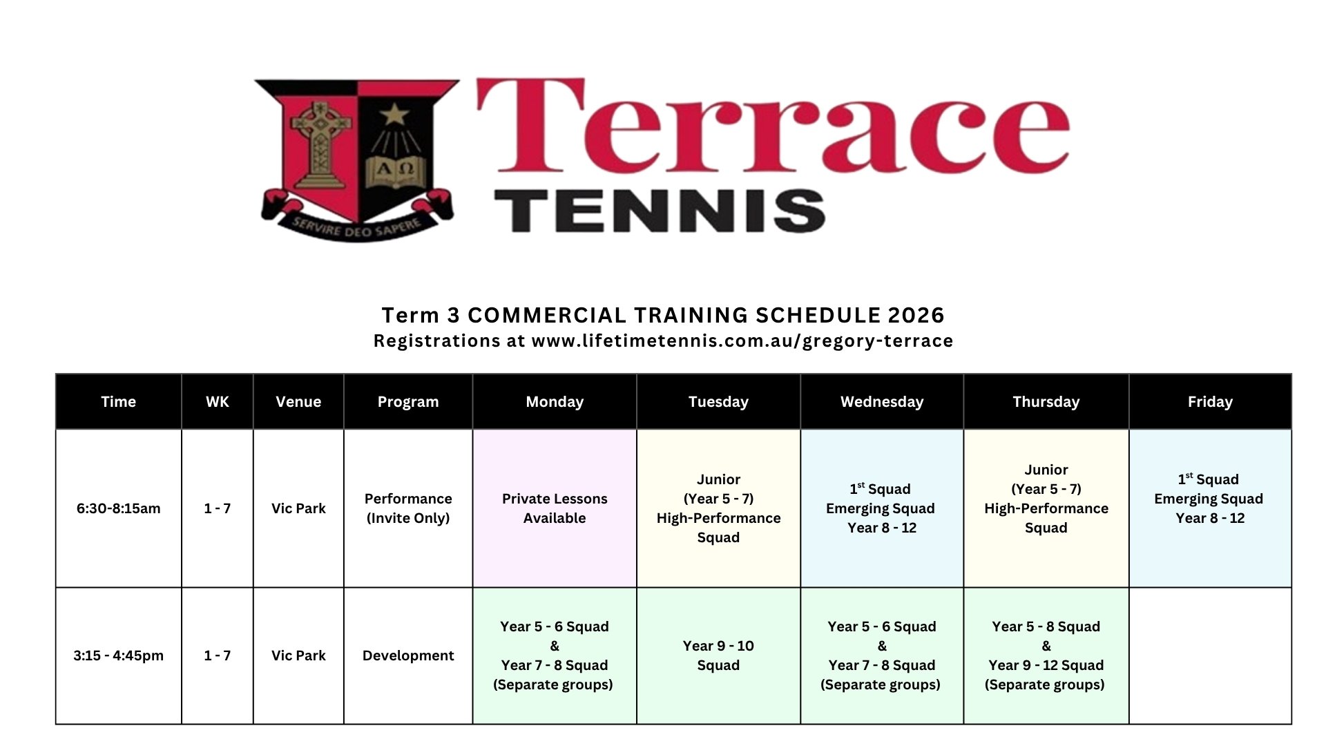 Terrace Term 3 - 2026